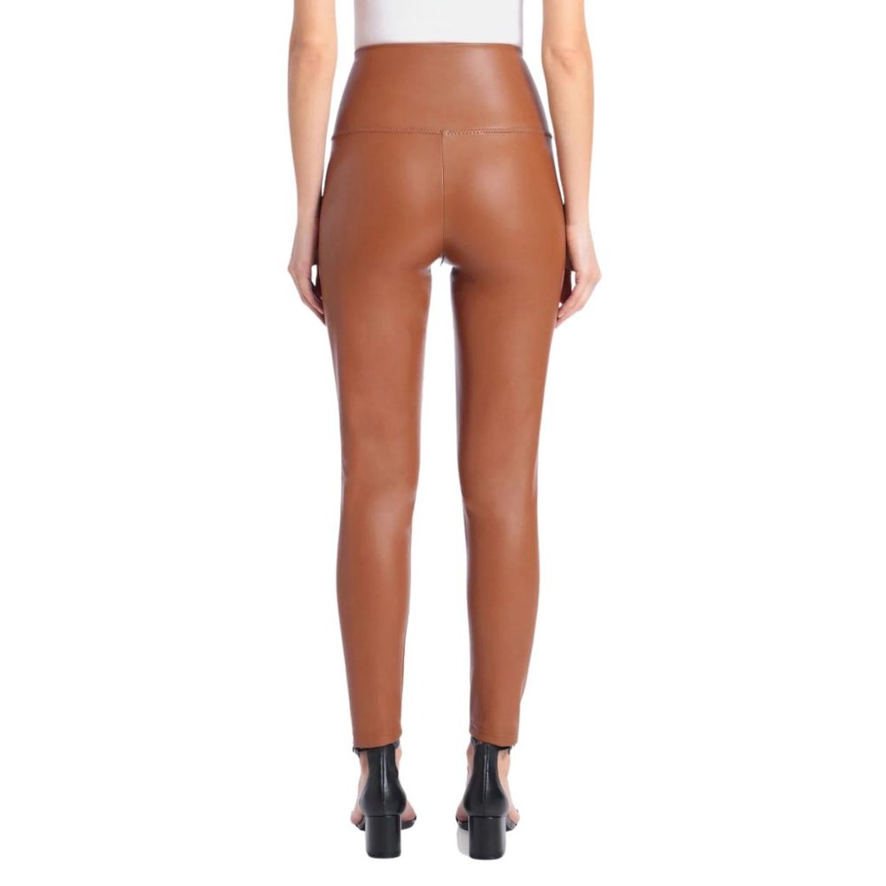 Women's Bagatelle Brown/Saddle Camel Leather Leggings - Picture 2 of 5